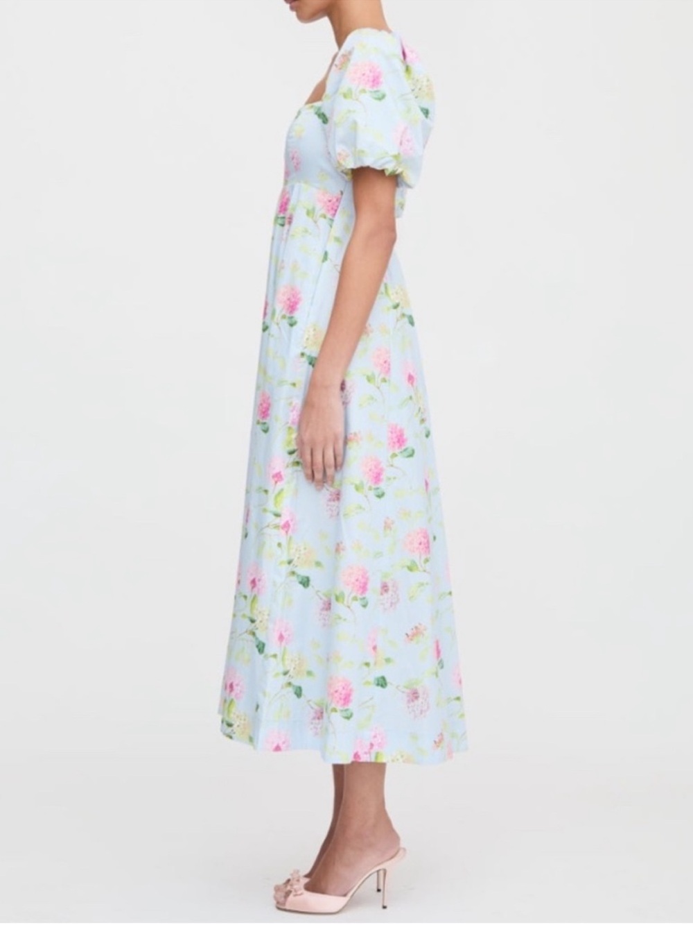 Hill House NWT Matilda Dress Hydrangea Chintz Blue Multi Size L - Picture 3 of 11